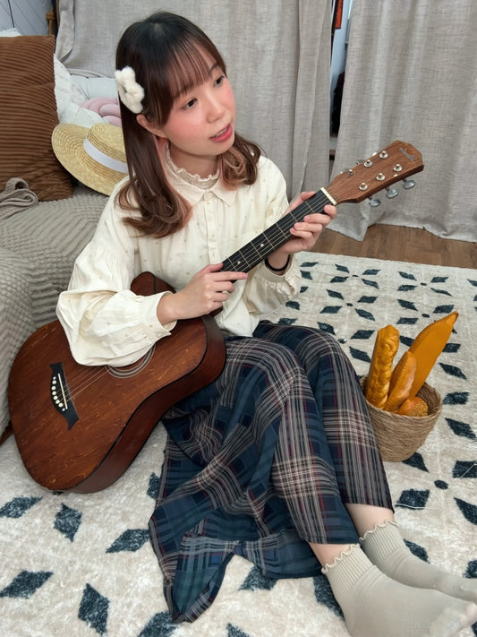 超透薄!寬鬆格紋長褲 🍞