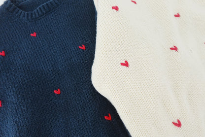 厚實質感！愛心刺繡針織毛衣 🍞