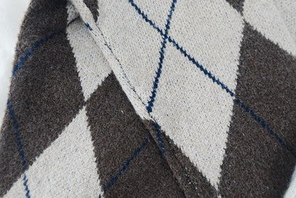 下寬版！菱形格紋針織薄毛衣 🍞