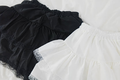 雙層Ruffle！網紋層疊迷你裙 🍞