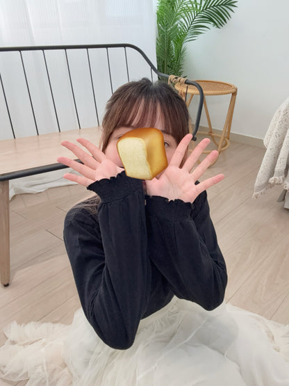 可愛公主袖！縮口長袖打底 🍞