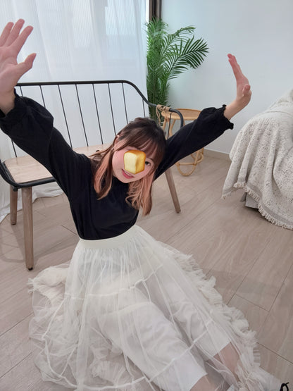 可愛公主袖！縮口長袖打底 🍞