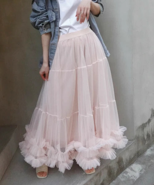仙氣滿滿超人氣！薄紗Ruffle半裙 🍞