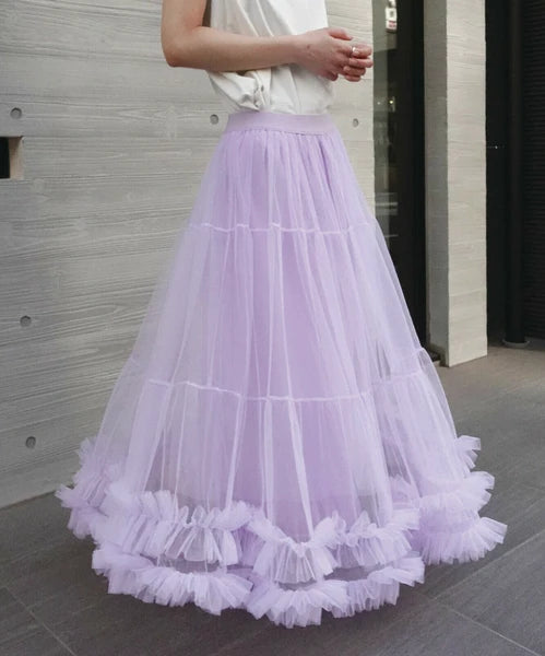 仙氣滿滿超人氣！薄紗Ruffle半裙 🍞