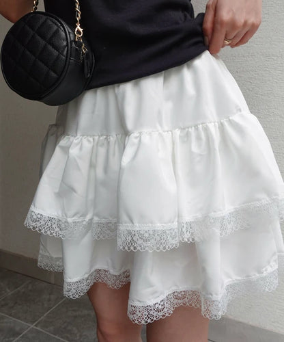 雙層Ruffle！網紋層疊迷你裙 🍞