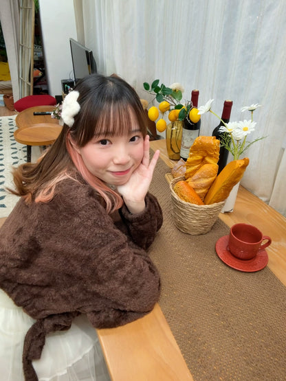 毛茸茸 🐻！抽繩毛絨短上衣 🍞