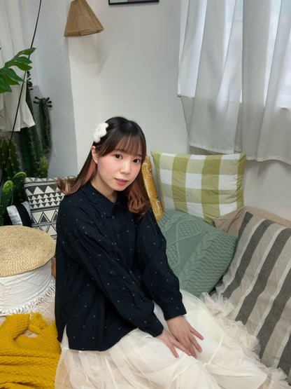 可愛波點！Ruffle衣領恤衫 🍞