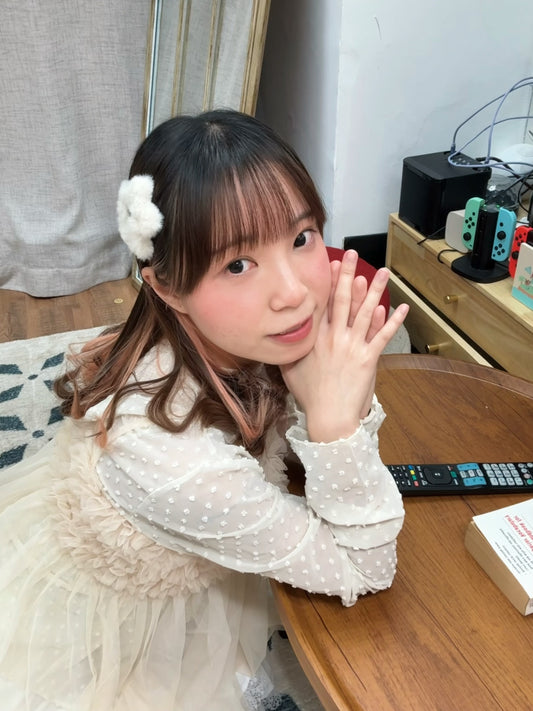 透明感！高領薄紗長袖上衣 🍞