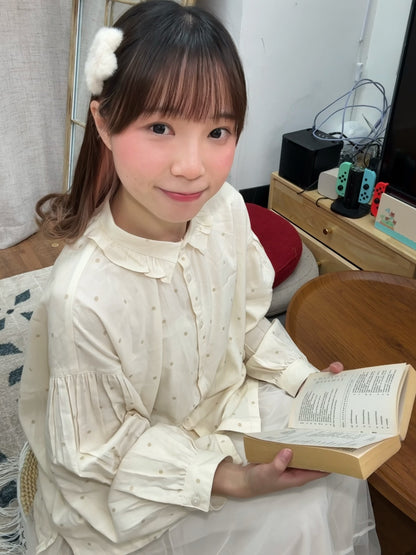 可愛波點！Ruffle衣領恤衫 🍞