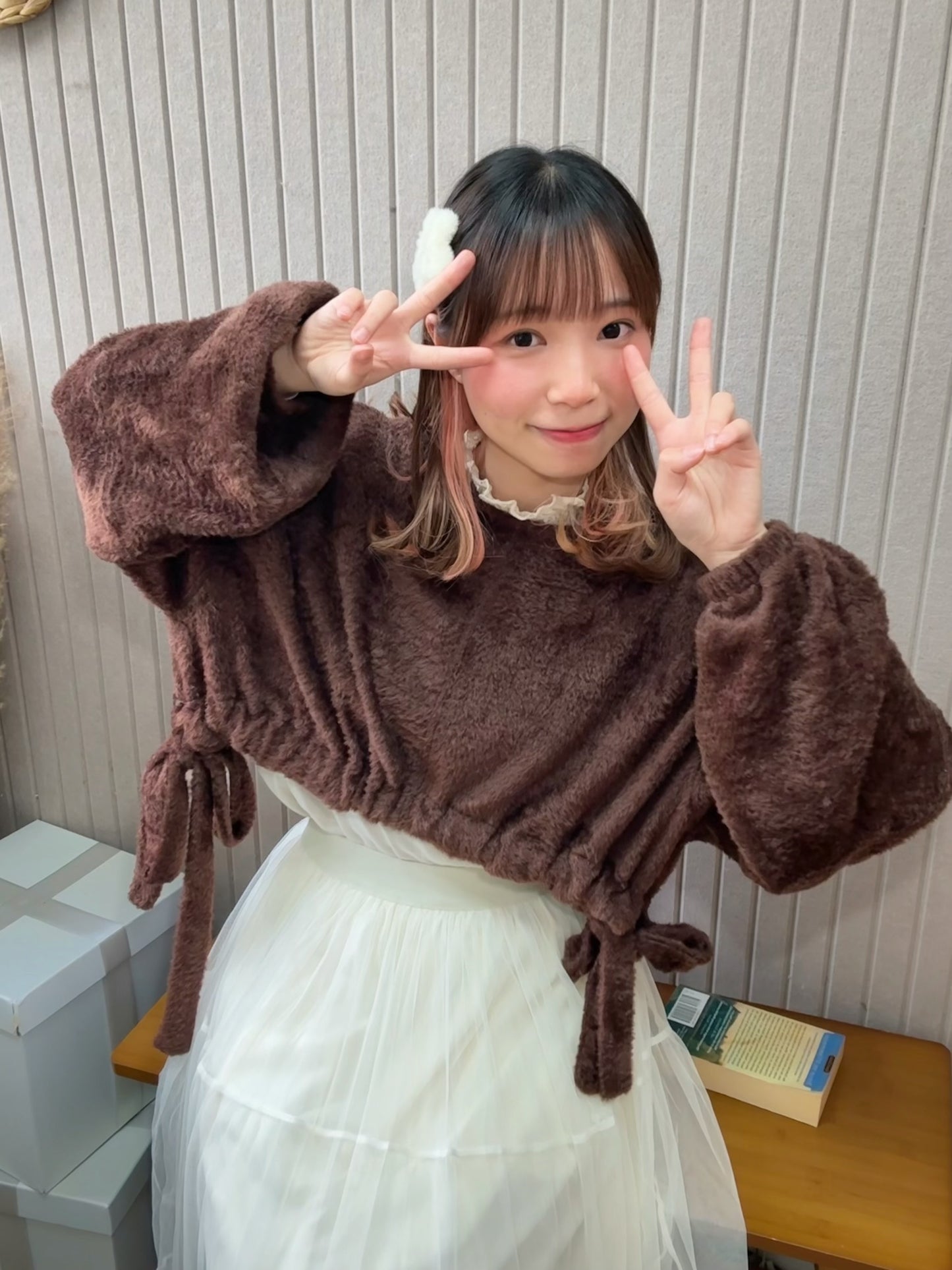 毛茸茸 🐻！抽繩毛絨短上衣 🍞