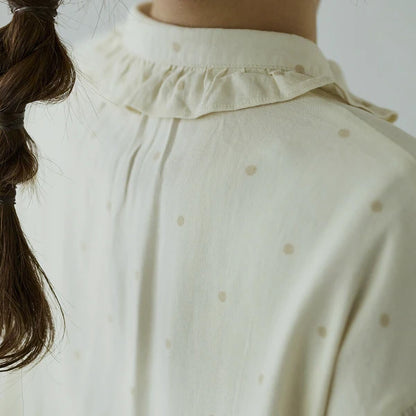 可愛波點！Ruffle衣領恤衫 🍞