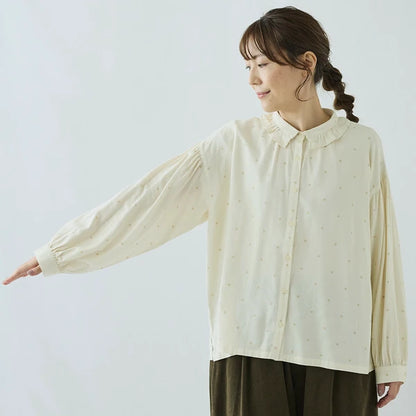 可愛波點！Ruffle衣領恤衫 🍞