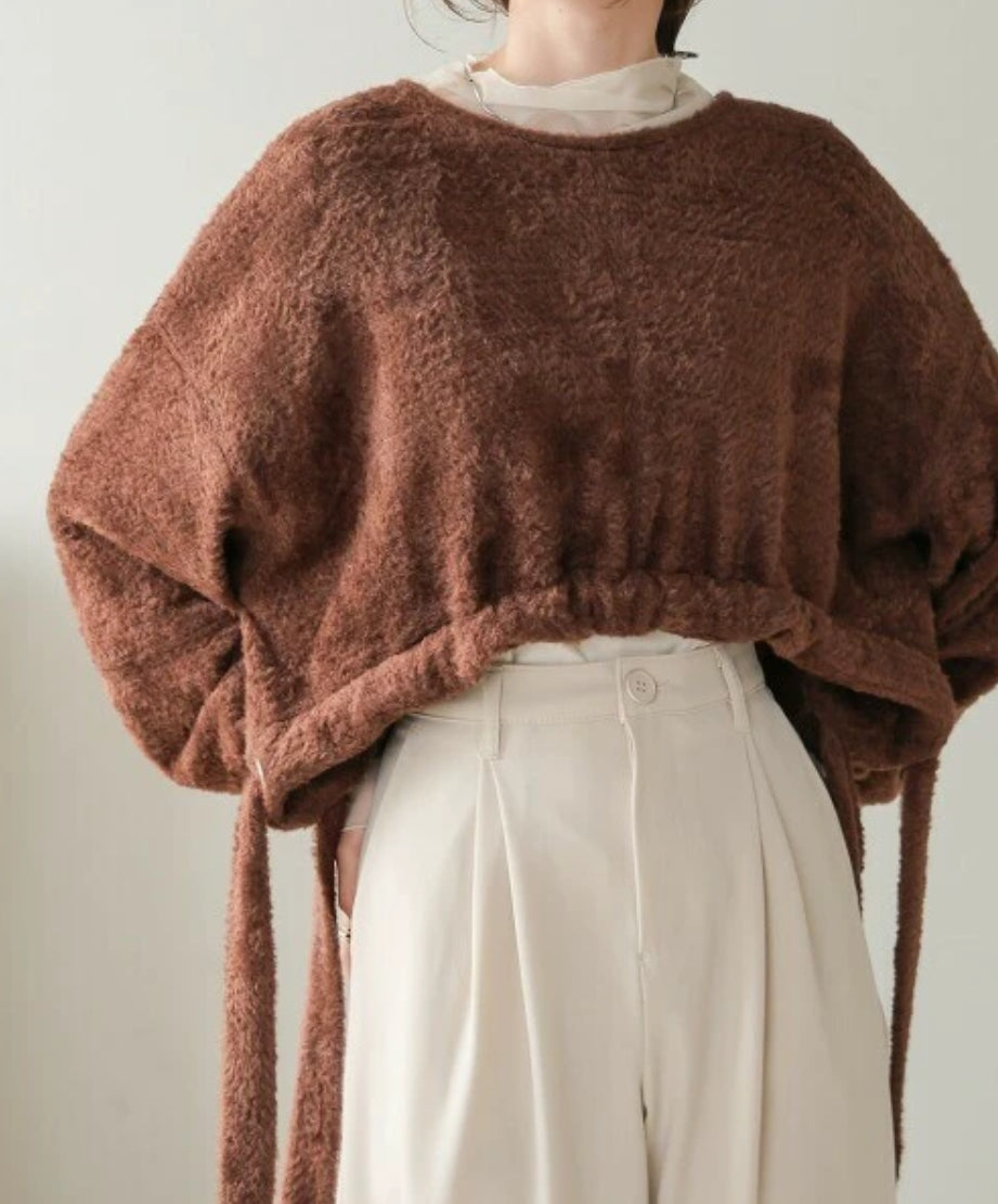 毛茸茸 🐻！抽繩毛絨短上衣 🍞