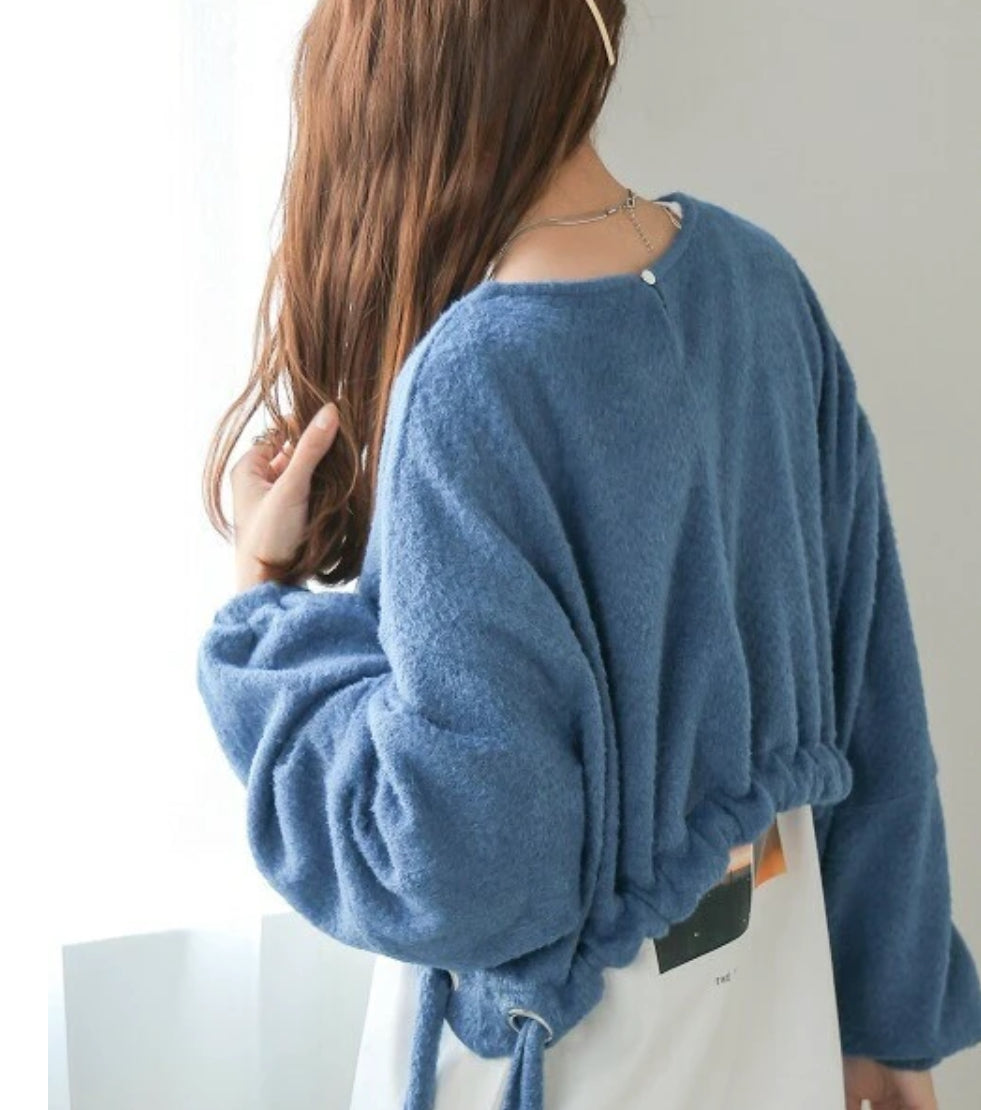 毛茸茸 🐻！抽繩毛絨短上衣 🍞